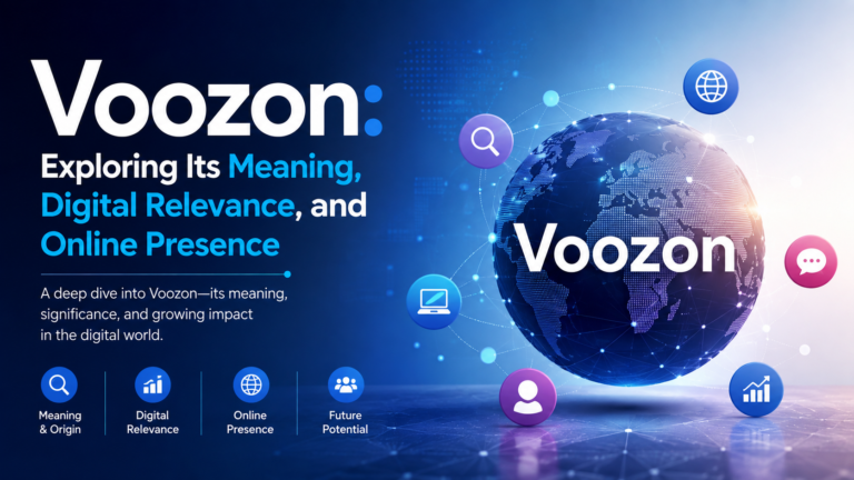 Voozon exploring its meaning digital relevance and online presence with a modern digital globe