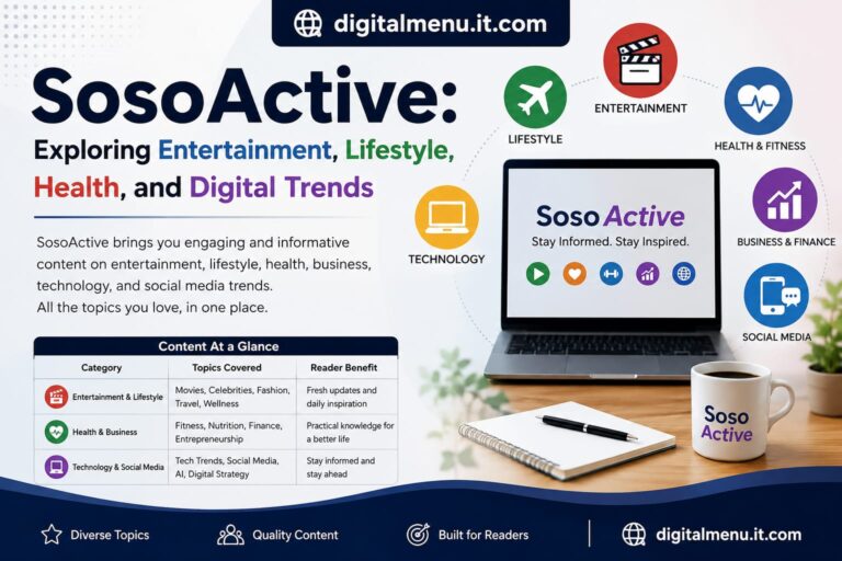 SosoActive digital content platform covering entertainment, lifestyle, health, business, technology and social media