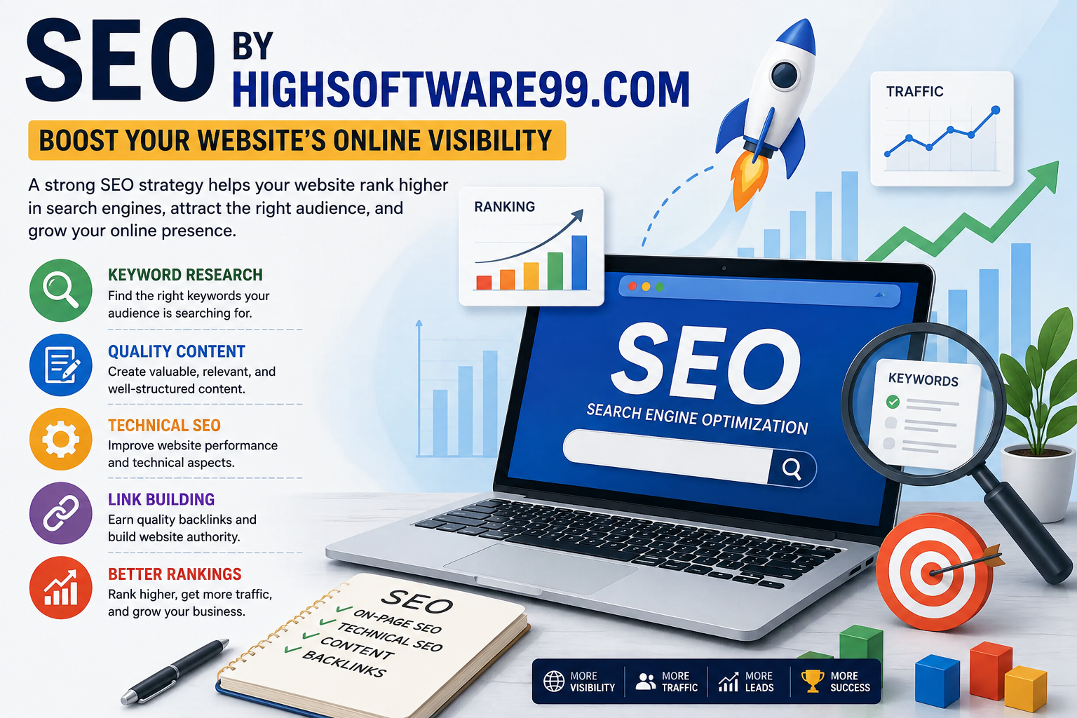 SEO by HighSoftware99.com to boost website online visibility