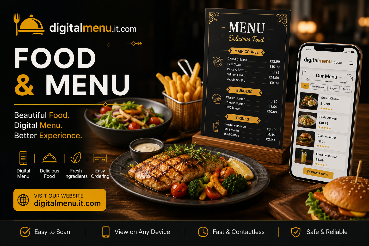 Food & Menu digital content studio for London fashion and beauty brands
